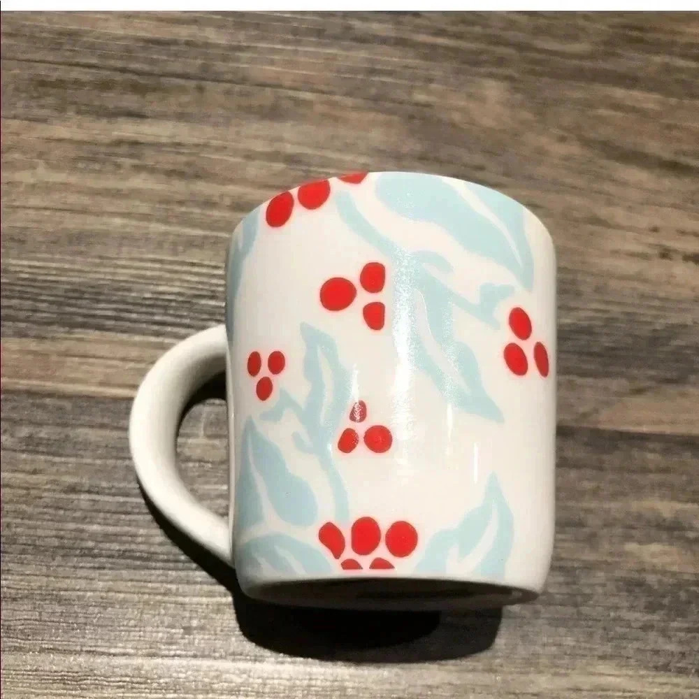 Starbucks 2018 Limited Edition Holiday Demi Espresso Mug - Cherry Flora NWT